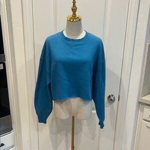 Wild Fable Teal Cropped Sweatshirt